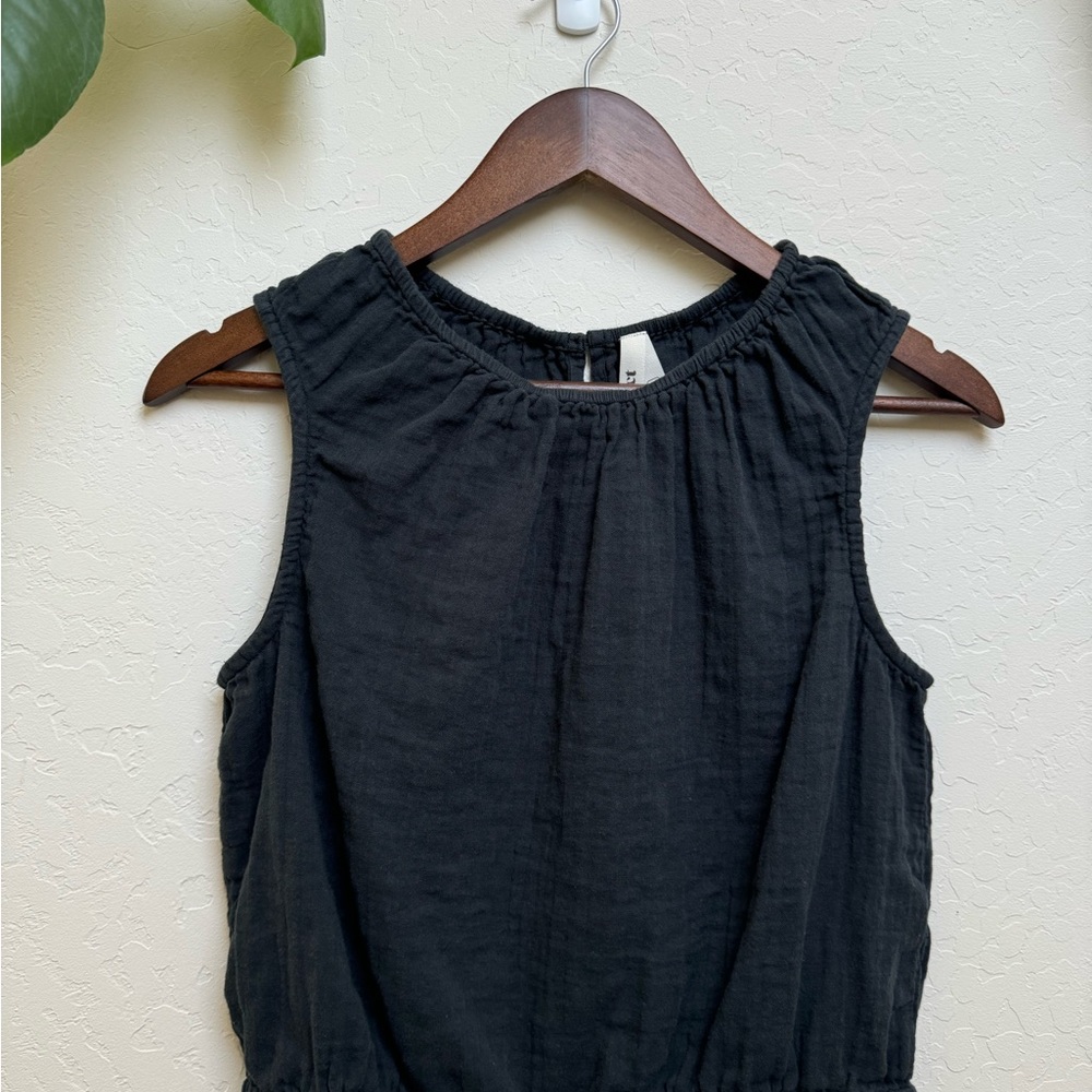 Pact Coastal Double Gauze Bubble Hem Tank Top